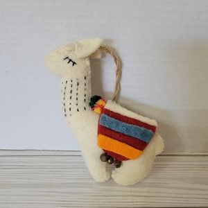 Felt Llama Alpaca Hand Made Christmas Ornament